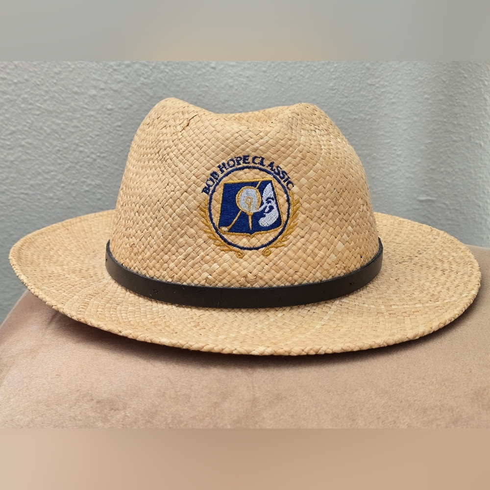 Bob Hope Classic Golf Straw Sun Hat Dorfman Pacific Company Unisex L/XL RARE